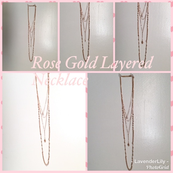 Rose Gold Layered Necklace - Picture 1 of 1